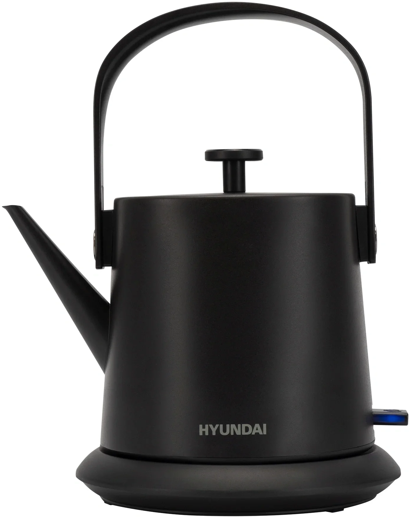 Чайник электрический Hyundai HYK-S2042 0.6л. 1000Вт черный корпус: металл