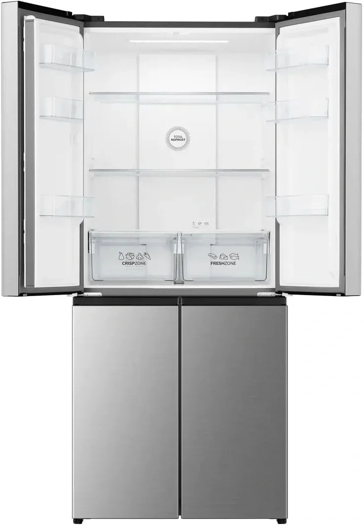 Холодильник Gorenje NRM819E61X серый трехкамерный 311/149л морозилка сбоку, No Frost, Side by Side