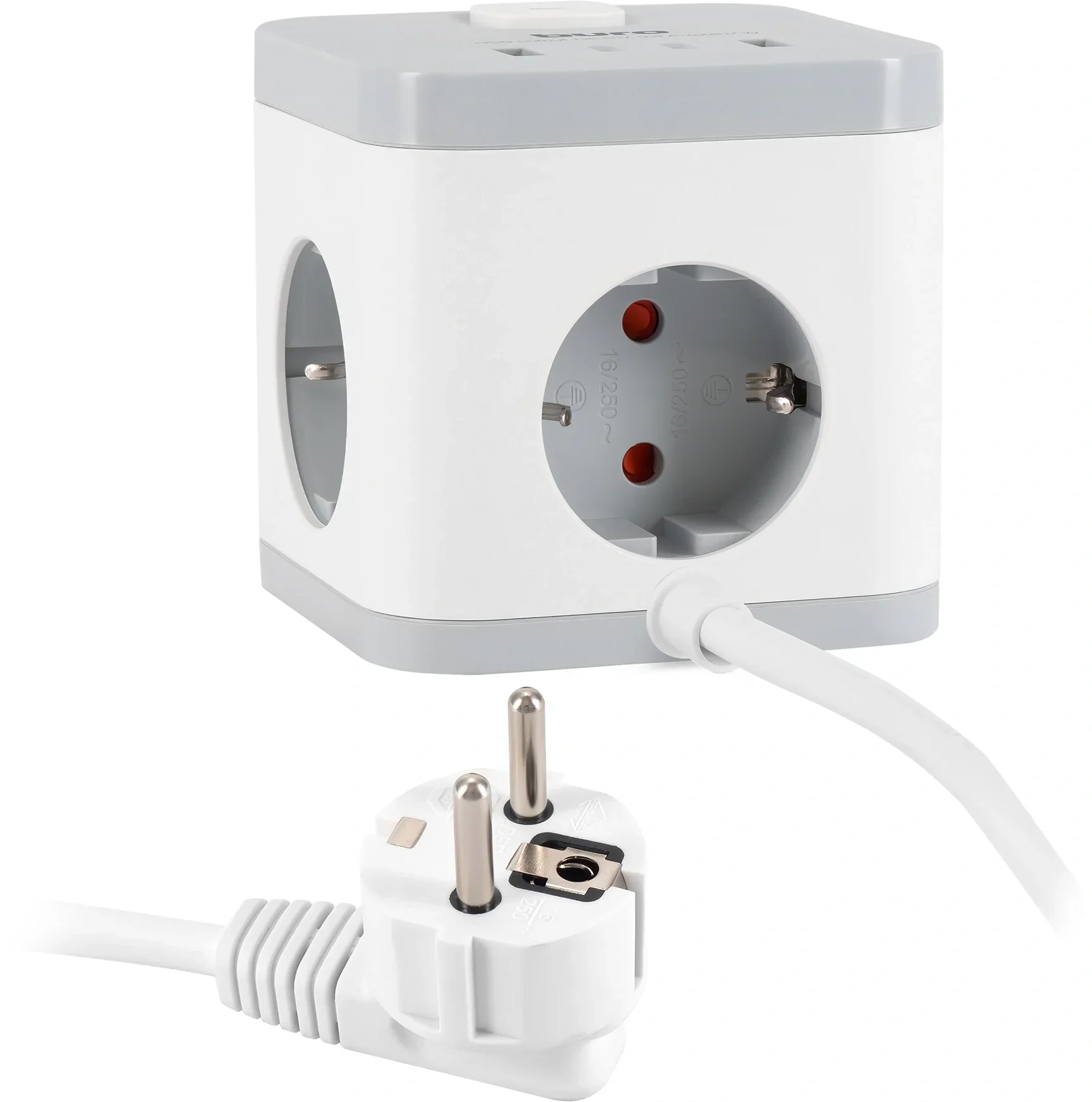 Сетевой удлинитель Buro BU-PC3.1UС-W 1.5 м (3 розетки) белый (пакет ПЭ)