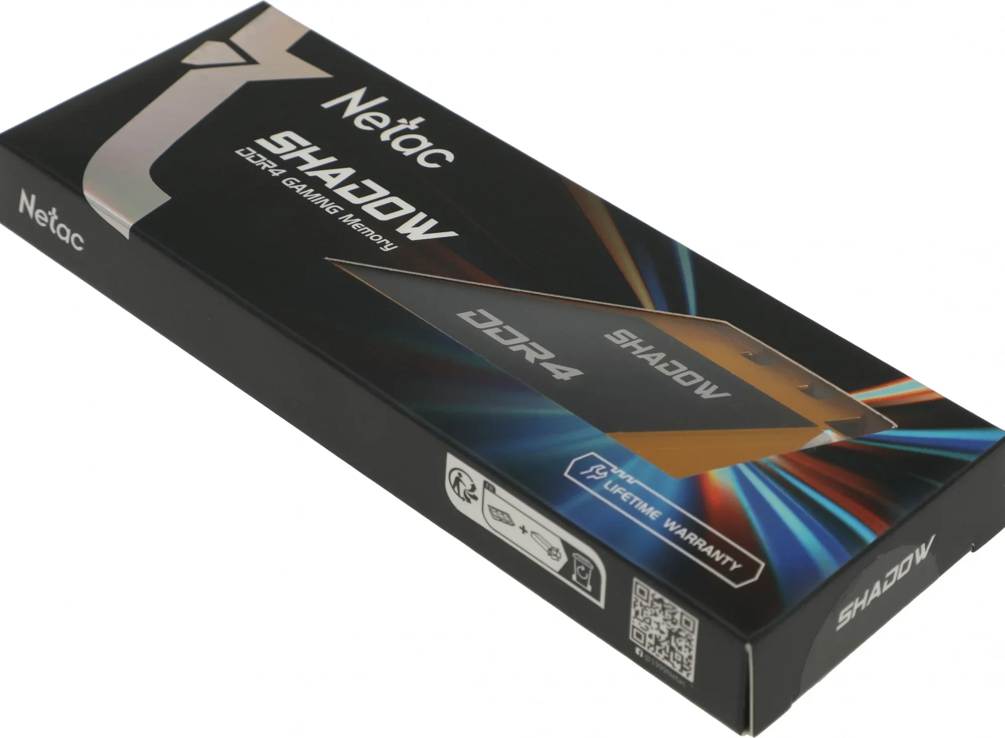Память DDR4 8GB 3600MHz Netac NTSDD4P36SP-08Y Shadow RTL Gaming PC4-28800 CL18 DIMM 288-pin 1.35В Intel с радиатором Ret