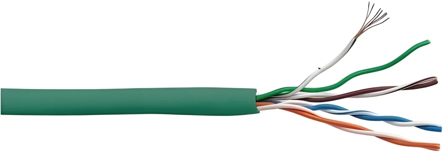 Кабель информационный Lanmaster LAN-5EUTP-PT-LSZH-GN кат.5е U/UTP не экранированный 4X2X24AWG LSZH внутренний 305м зеленый