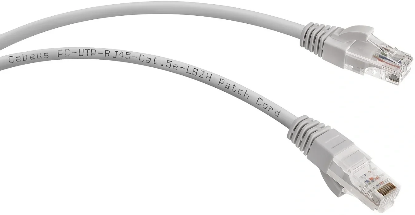 Патч-корд U/UTP, категория 5е, 2xRJ45/8p8c, серый, LSZH, 0.15м Cabeus PC-UTP-RJ45-Cat.5e-0.15m-LSZH Патч-корд U/UTP, категория 5е, 2xRJ45/8p8c, неэкранированный, серый, LSZH, 0.15м