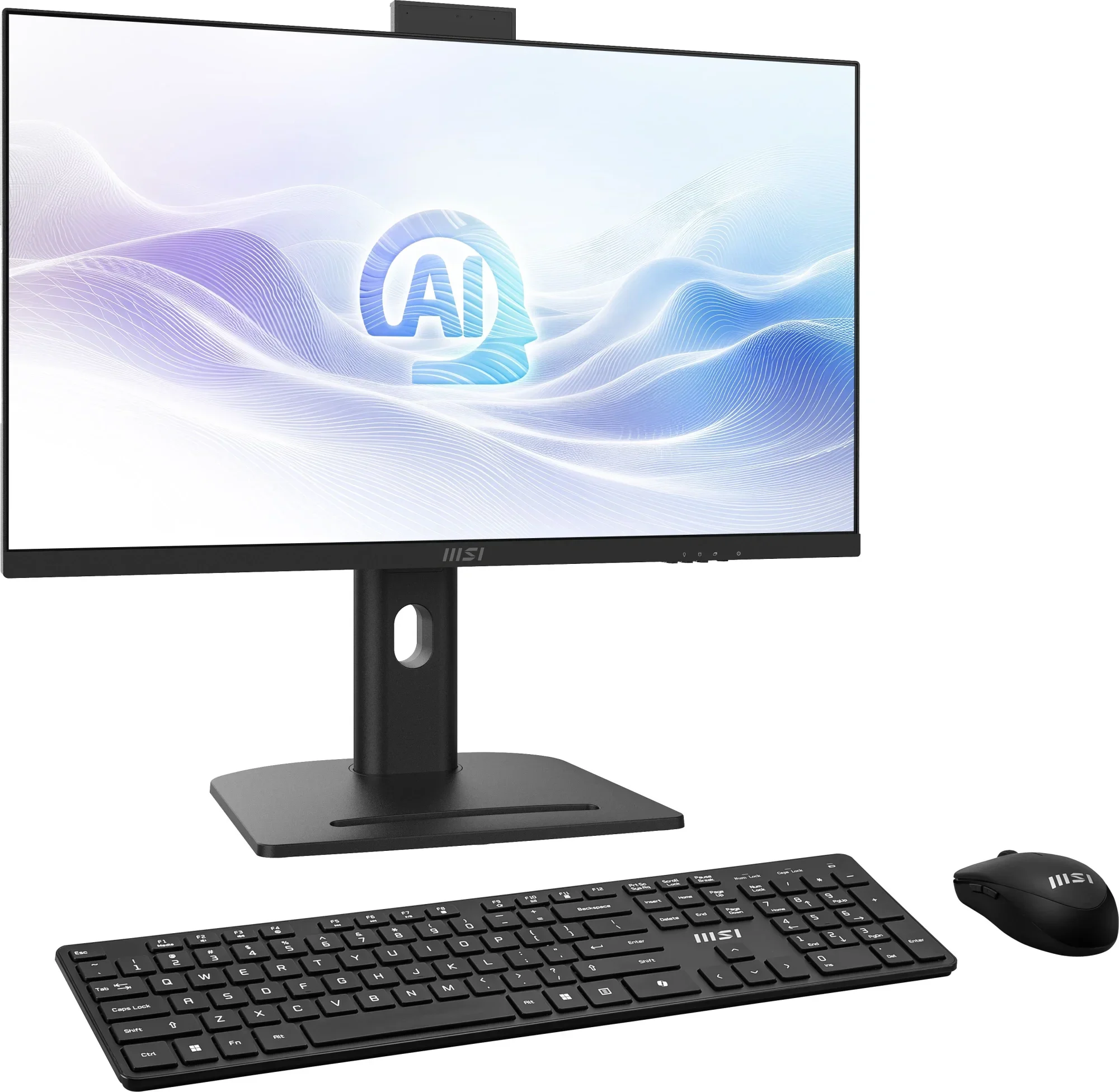 Моноблок MSI Modern AM273QP AI 1UM-086RU 27" WQHD Core Ultra 7 155H (1.4) 32Gb SSD1Tb Graphics CR Windows 11 Pro 2.5Gigabit WiFi BT 120W клавиатура мышь Cam черный 2560x1440 (9S6-AF0111-086)