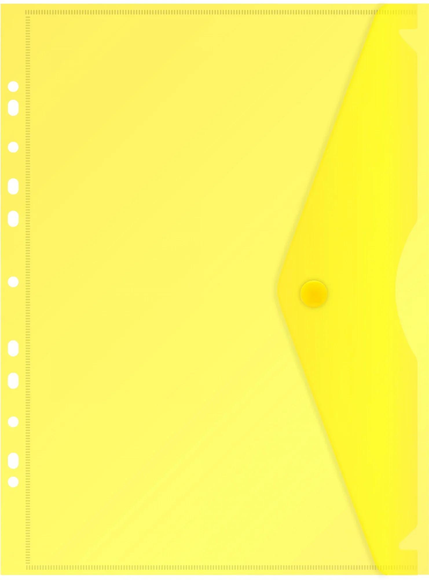 Конверт на кнопке Бюрократ -PK880 A4 с перфорац. по длинной стороне пластик 0.18мм ассорти