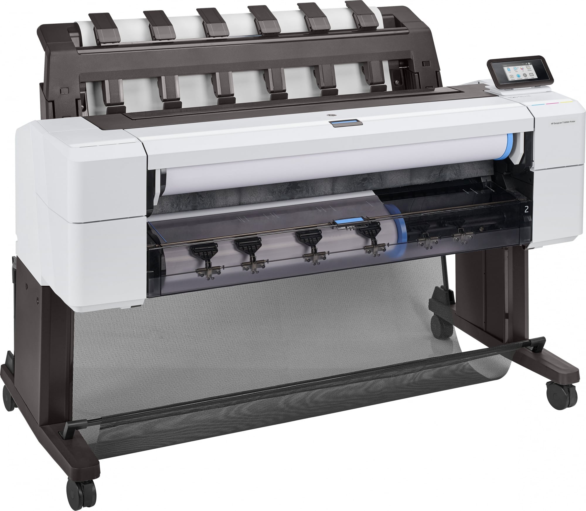 HP DesignJet T1600dr PS 36-in Printer (гарантия 1 год) (36"/914mm, 6 colors, 128Gb, 500Gb EncrHDD, полистовая и рулонная подача, 2 рулона с автопереключением, HP-GL/2, PostScript, Gigabit LAN, СТЕНД) ( 3EK13A )