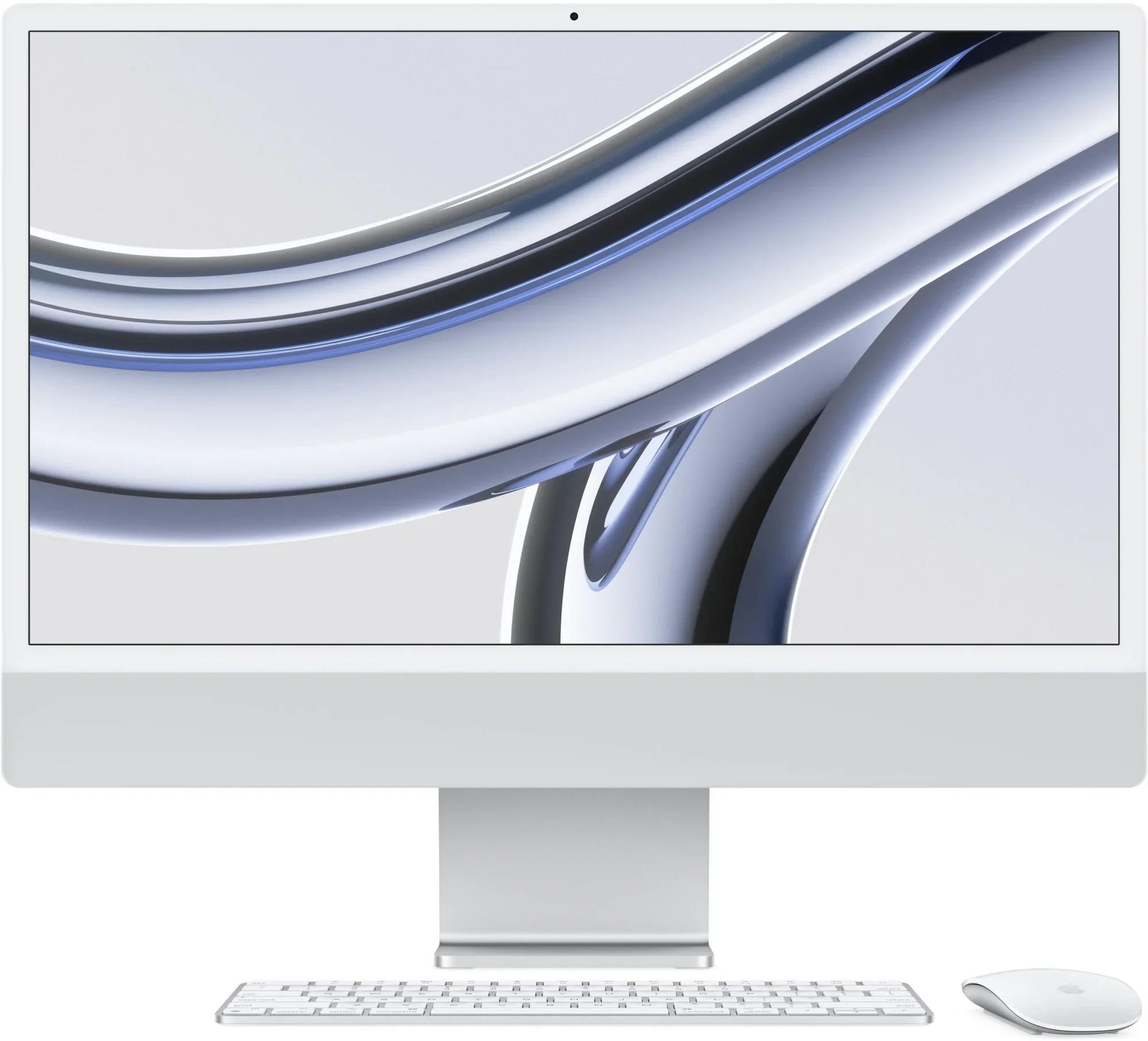 Моноблок Apple iMac A2874 24" 4.5K M3 8 core (4) 8Gb SSD 512Gb 10 core GPU macOS WiFi BT 143W клавиатура мышь Cam серебристый 4480x2520