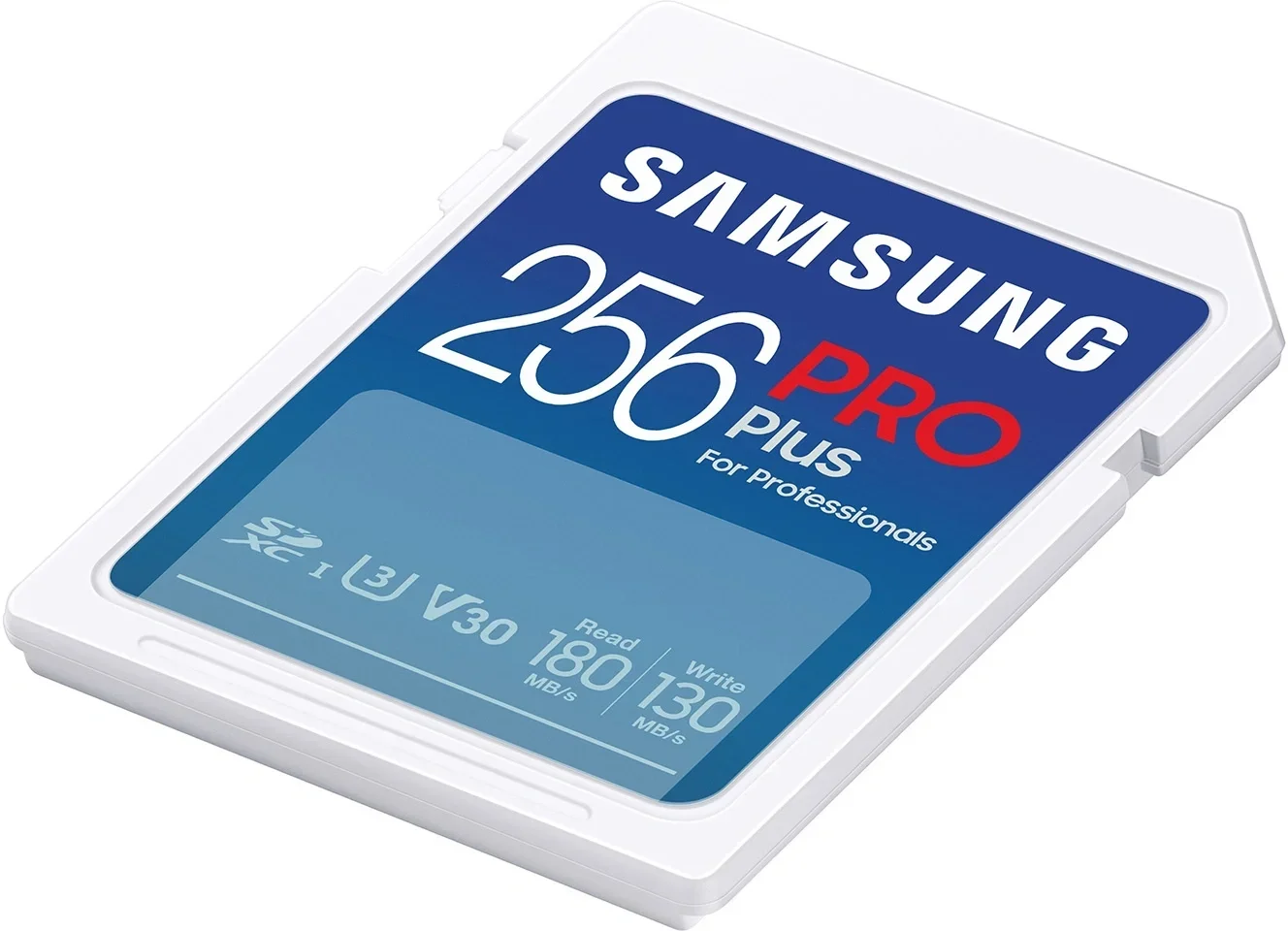 SDXC UHS-I U3 Samsung Pro PLUS 256 ГБ, 180 МБ/с, Class 10, MB-SD256S, 1 шт., без адаптера