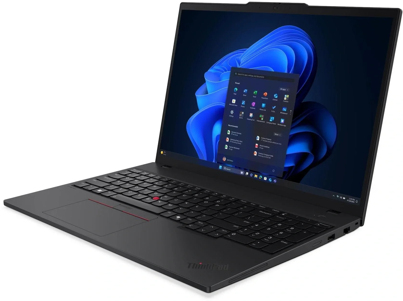 Ноутбук Lenovo ThinkPad T16 G4 Core Ultra 5 225U 16Gb SSD1Tb Intel Graphics 16" IPS WUXGA (1920x1200) Windows 11 Pro 64 черный WiFi BT Cam (21QFS1C100)