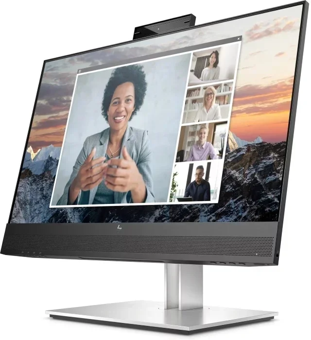Монитор 23.8" HP E24m G4 Conferencing IPS 1920x1080, 75 Гц, 5 мс, 16:9, 300 кд/м², DP 1.2, HDMI 1.4, USB-C (65 Вт), USB Hub (4x USB 3.0), 3.5 Jack, Ethernet, веб-камера, динамики (2x5 Вт), черный