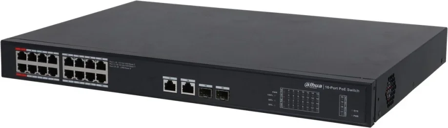 Коммутатор Dahua DH-PFS3220-16GT-240 16-портовый управляемый гигабитный коммутатор с PoE