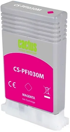 Картридж струйный CACTUS CS-PFI030M (PFI-030M) magenta пигментный ((55мл.) для Canon imagePROGRAF TA-20/30, с чипом) (CS-PFI030M)