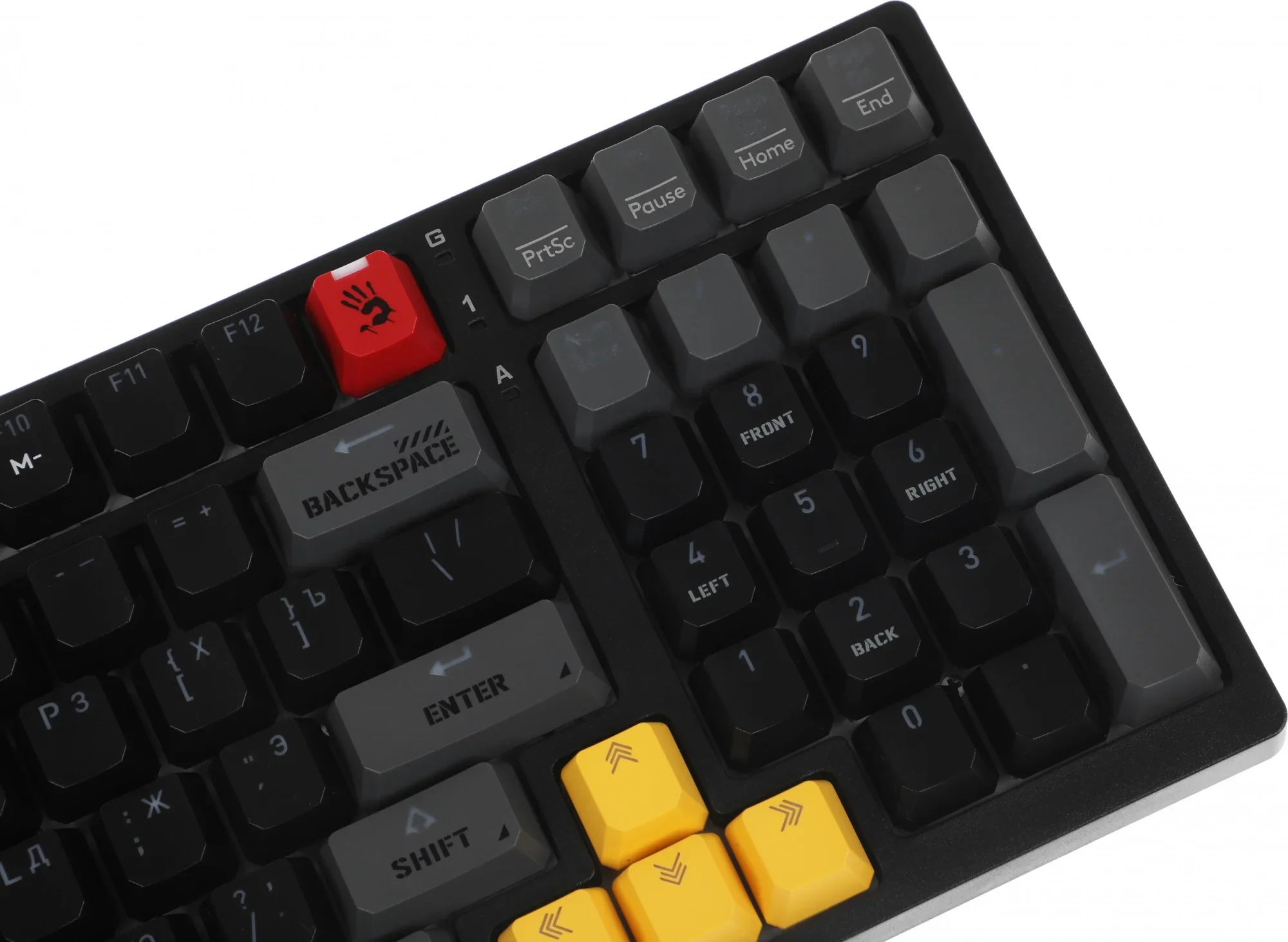 Клавиатура A4Tech S98 Sports механическая желтый/серый USB for gamer LED (S98 SPORTS LIME BLMS RED PLUS) кабель 1.8м