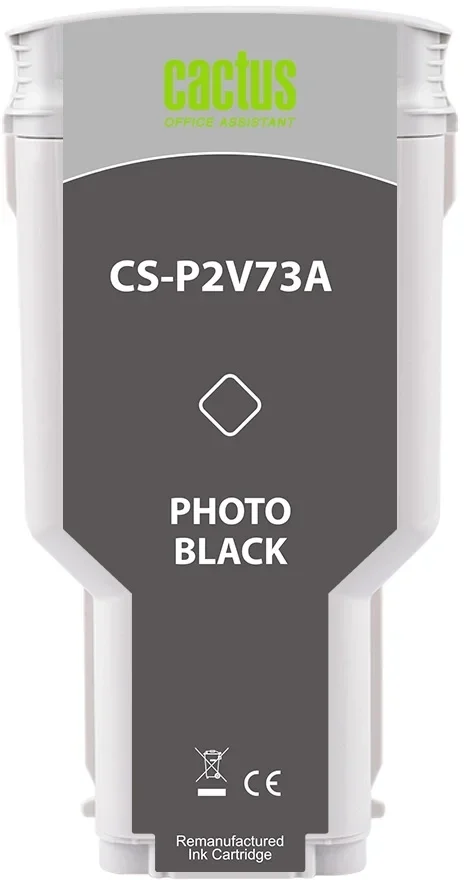 Картридж струйный Cactus CS-P2V73A №730 фото черный (300мл) для HP Designjet T1600/1700/2600 с чипом