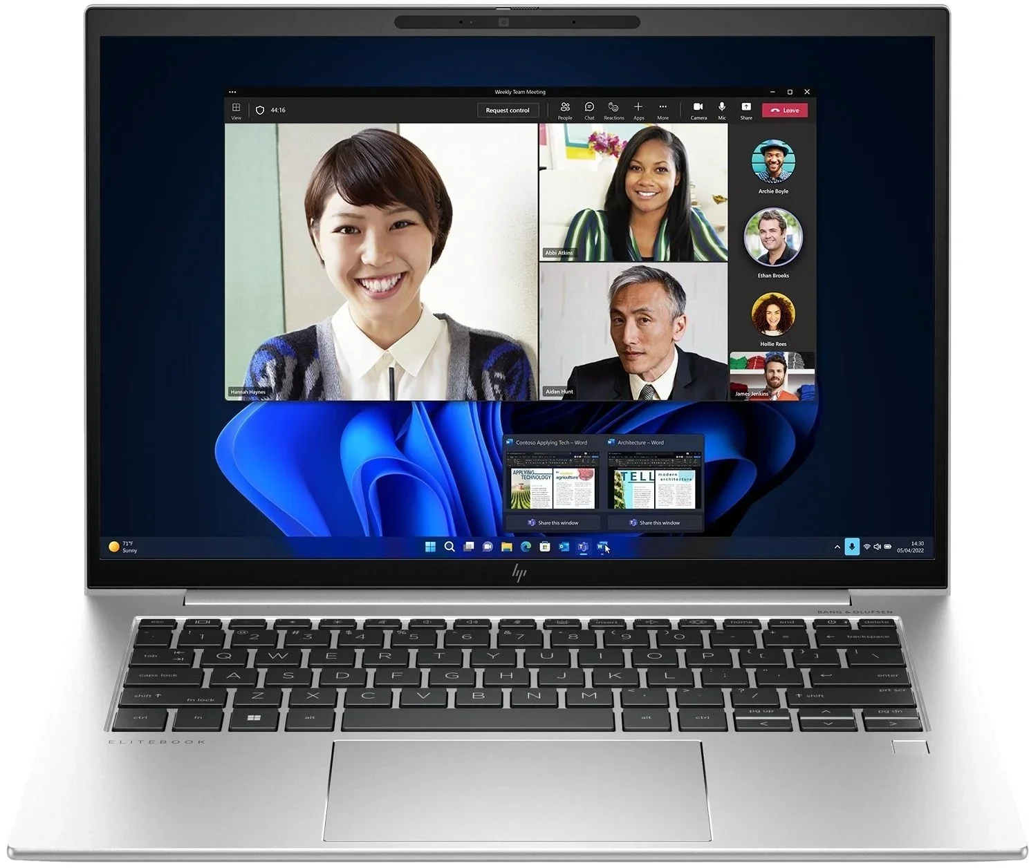 Ноутбук HP EliteBook 840 G10 Core i7 1355U 16Gb SSD 512Gb Intel Iris Xe graphics 14" IPS WUXGA (1920x1200) Windows 11 Professional 64 silver WiFi BT Cam (927UOES)