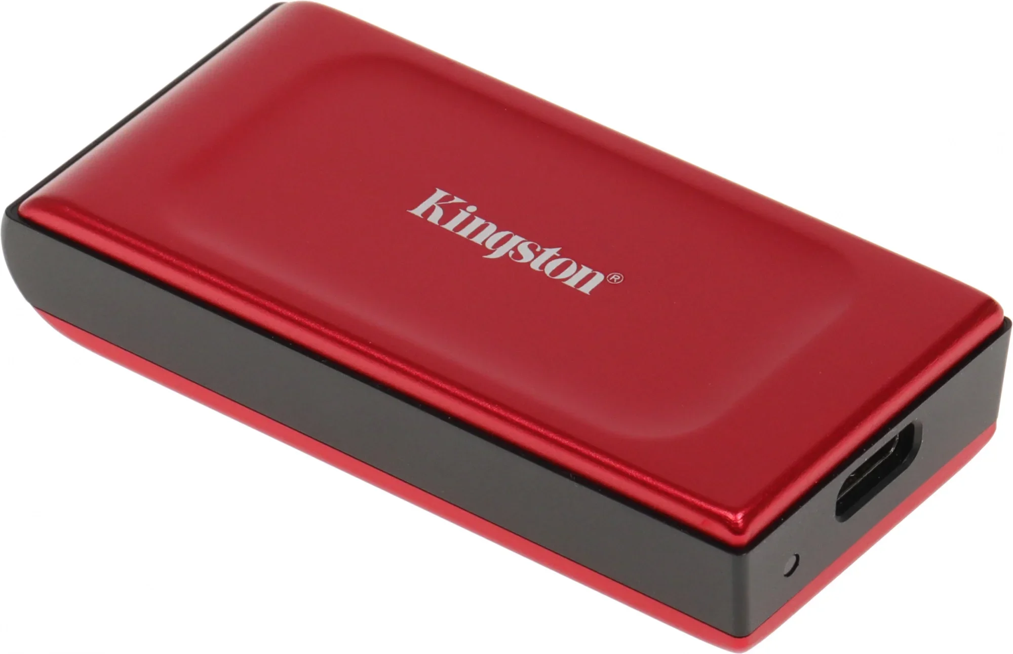 (Плохая упаковка) Kingston External SSD XS1000, 1000GB, Type-C/A, USB 3.2 Gen 2, R/W 1050/1000MB/s, 70x33x14mm, 29g., Red (12 мес)