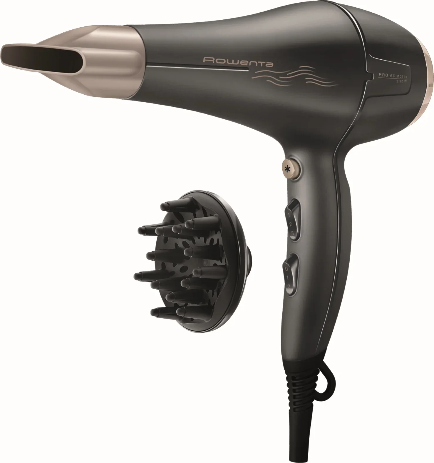 Фен Rowenta CV7827F0 2100Вт серый/коричневый (1830008163)