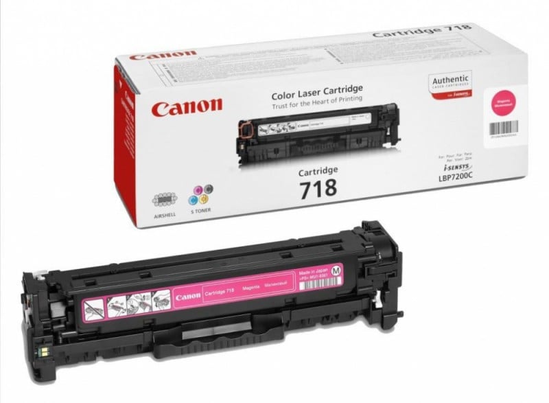 Картридж лазерный Canon 718M 2660B002/014 пурпурный бар.в компл. (2900стр.) для Canon LBP7200/MF8330/8350