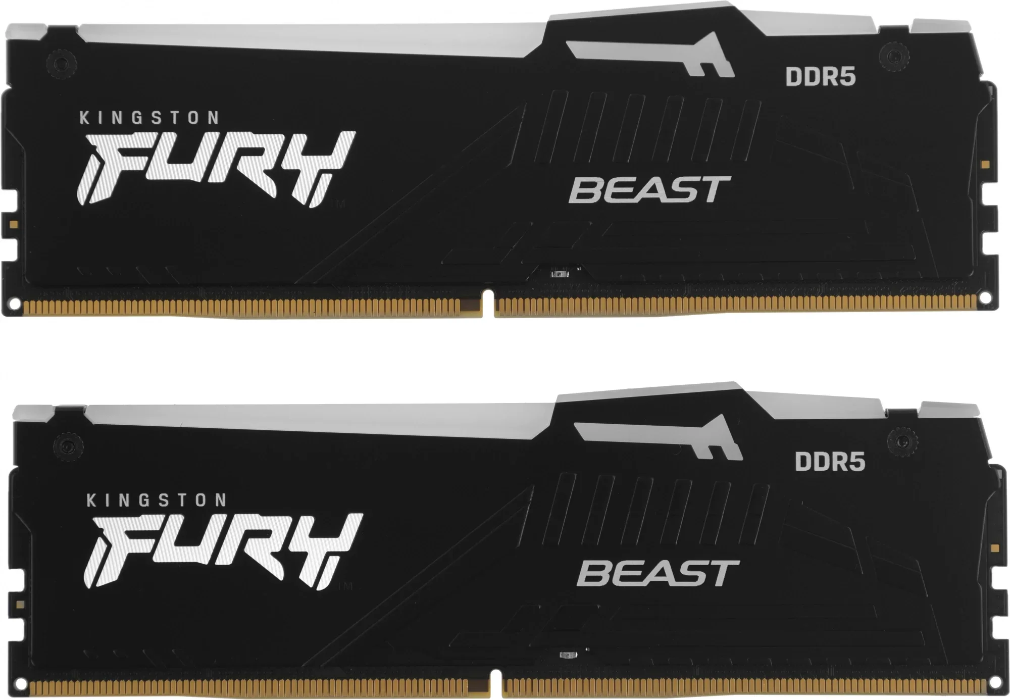 Память DDR5 2x16GB 6400MHz Kingston KF564C32BBAK2-32 Fury Beast RGB RTL Gaming PC5-51200 CL32 DIMM 288-pin 1.4В kit single rank с радиатором Ret