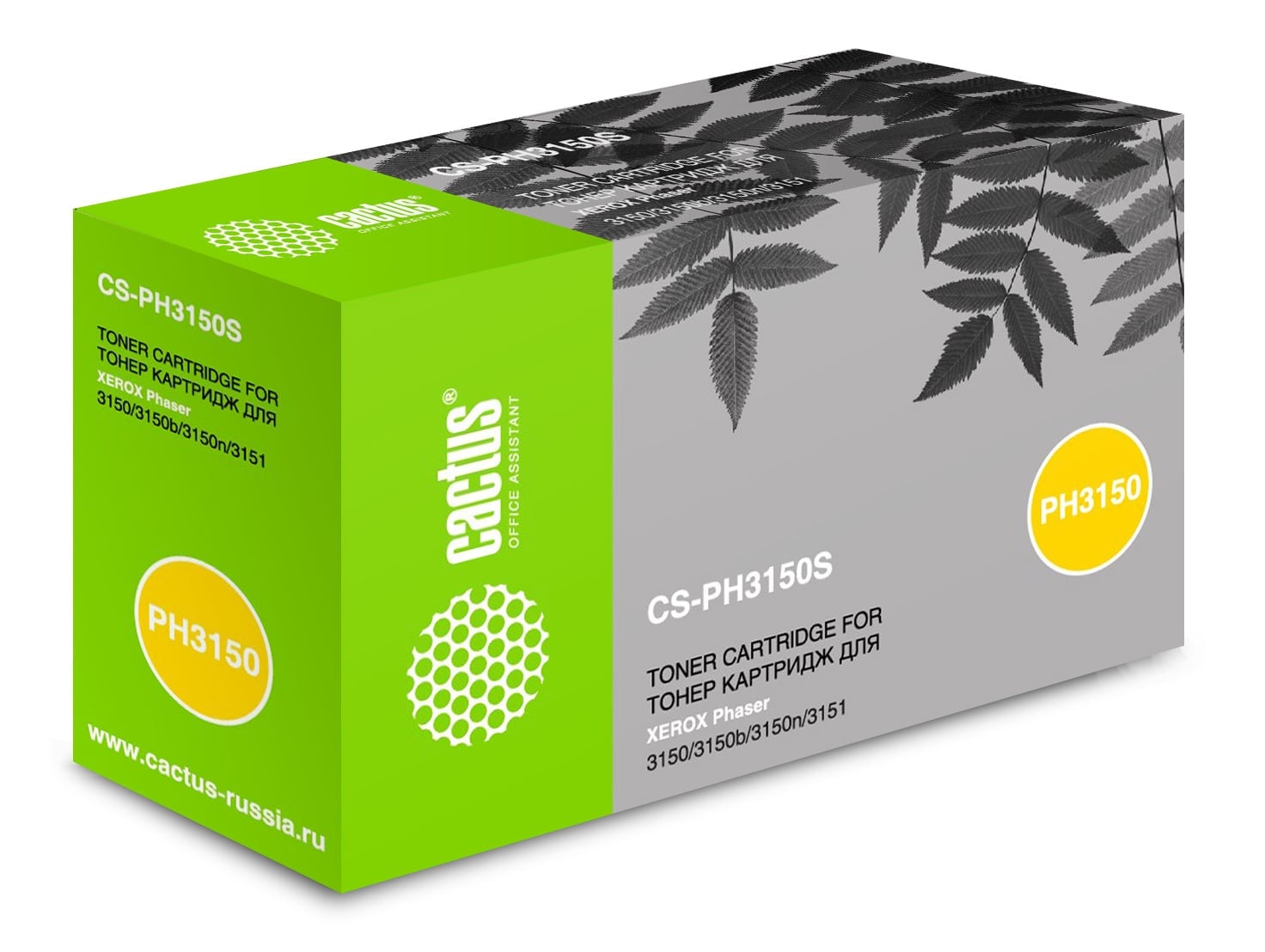 Картридж лазерный Cactus CS-PH3150S 109R00746 черный (3500 стр.) для Xerox Phaser 3150/3150b/3150n/3151