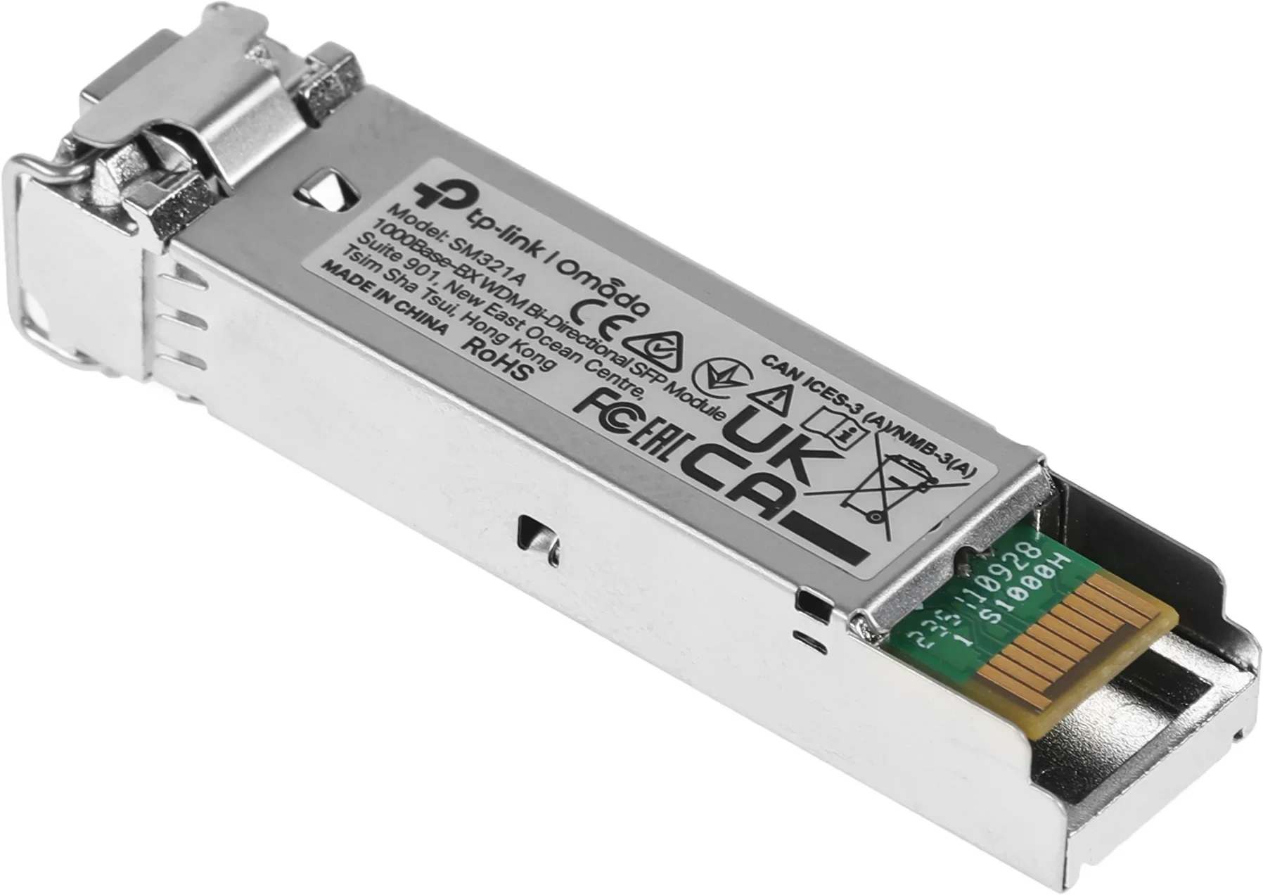 SM321A - Трансивер, TP-Link, SM321A, 1000Base-BX, Tx:1550 нм, Rx:1310 нм, LC коннектор, WDM, Simplex, Одномодовый, 20 км