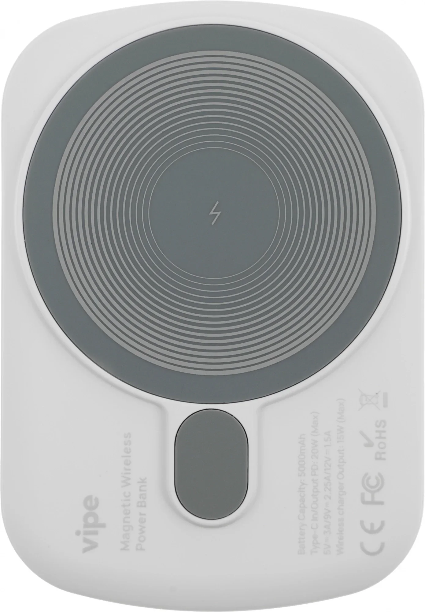 Мобильный аккумулятор Vipe Jake 5000mAh PD 20W 3A USB-C беспров.зар. белый (VPPBJAKE5KSTWH)