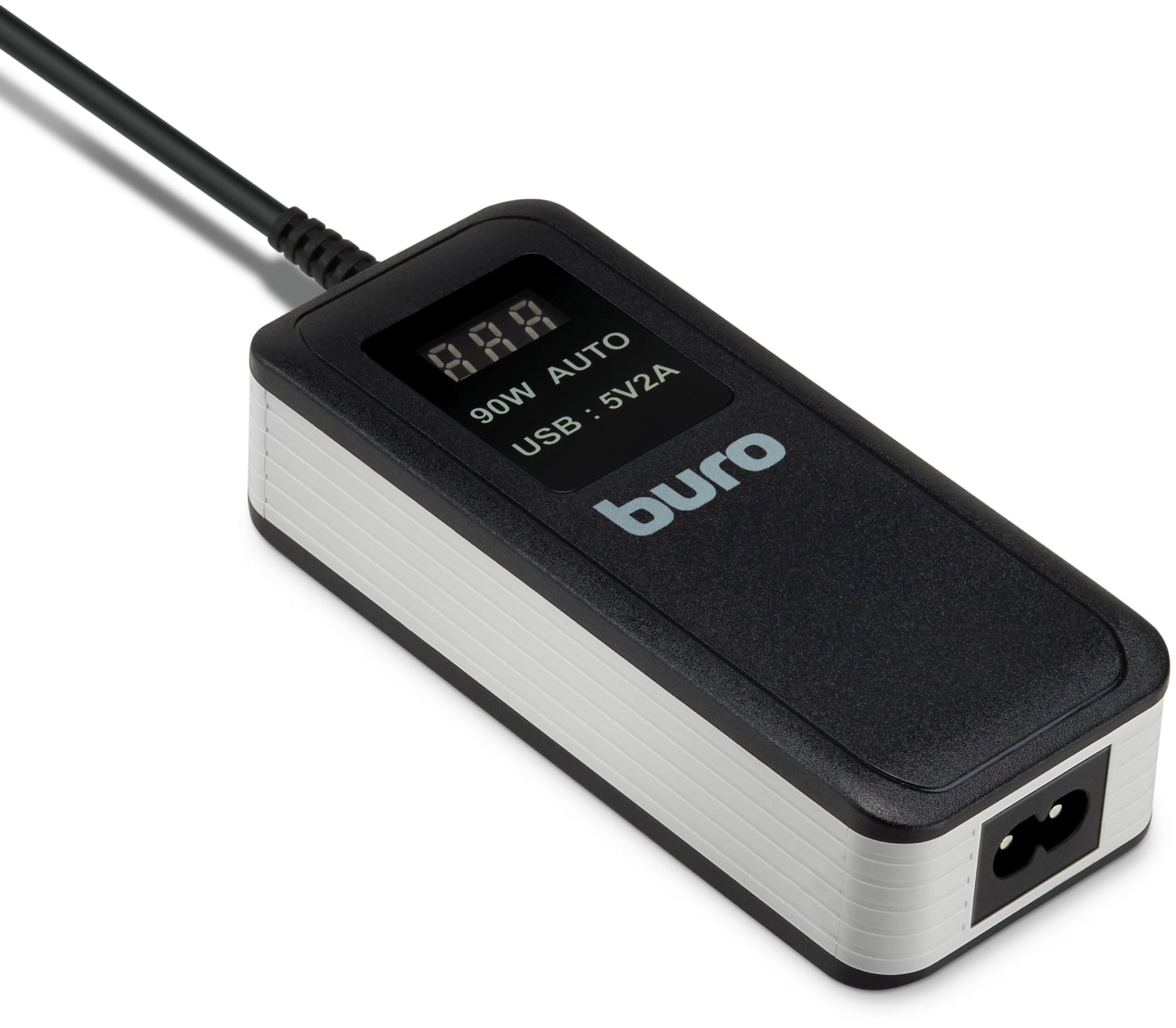 Блок питания Buro BUM-0065A90 автоматический 90W 12V-20V 11-connectors 5A 1xUSB 2.1A от бытовой электросети LСD индикатор
