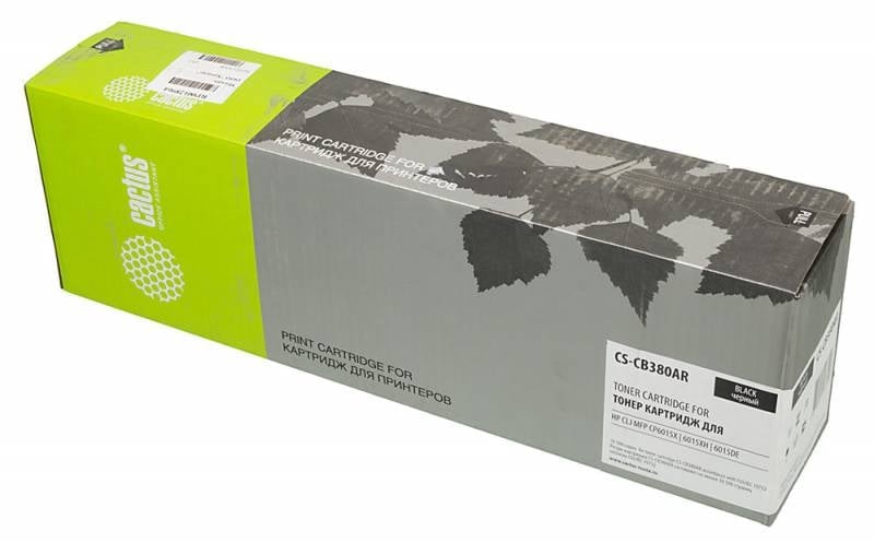 CACTUS CB380AR Тонер Картридж Cactus CS-CB380A черный для HP CLJ MFP CP6015X/6015XH/6015DE (16500стр.)