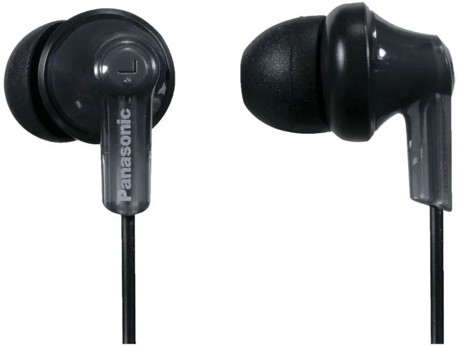 Наушники внутриканальные Panasonic RP-HJE119EEK 1.1м черный проводные в ушной раковине