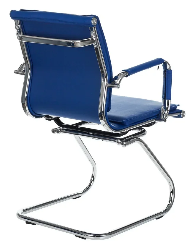 Кресло Бюрократ CH-993-Low-V/blue синий, экокожа, 120 кг, механизм качания, низкая спинка