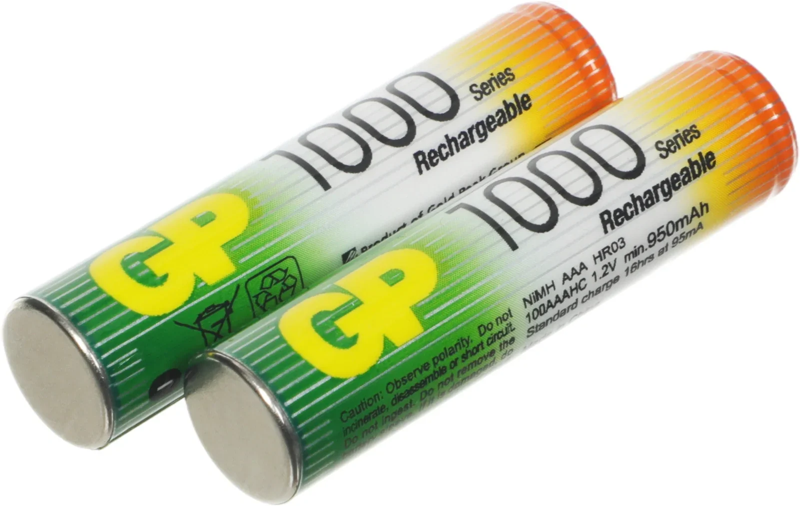 Аккумулятор GP Rechargeable NiMH 100AAAHC 1000mAh AAA (2шт. уп)