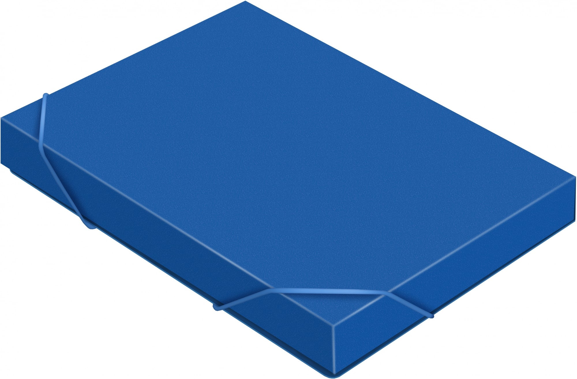 Папка-короб на резинке Бюрократ -BA40/07BLUE, пластик, 0.7мм, корешок 40мм, A4 синий