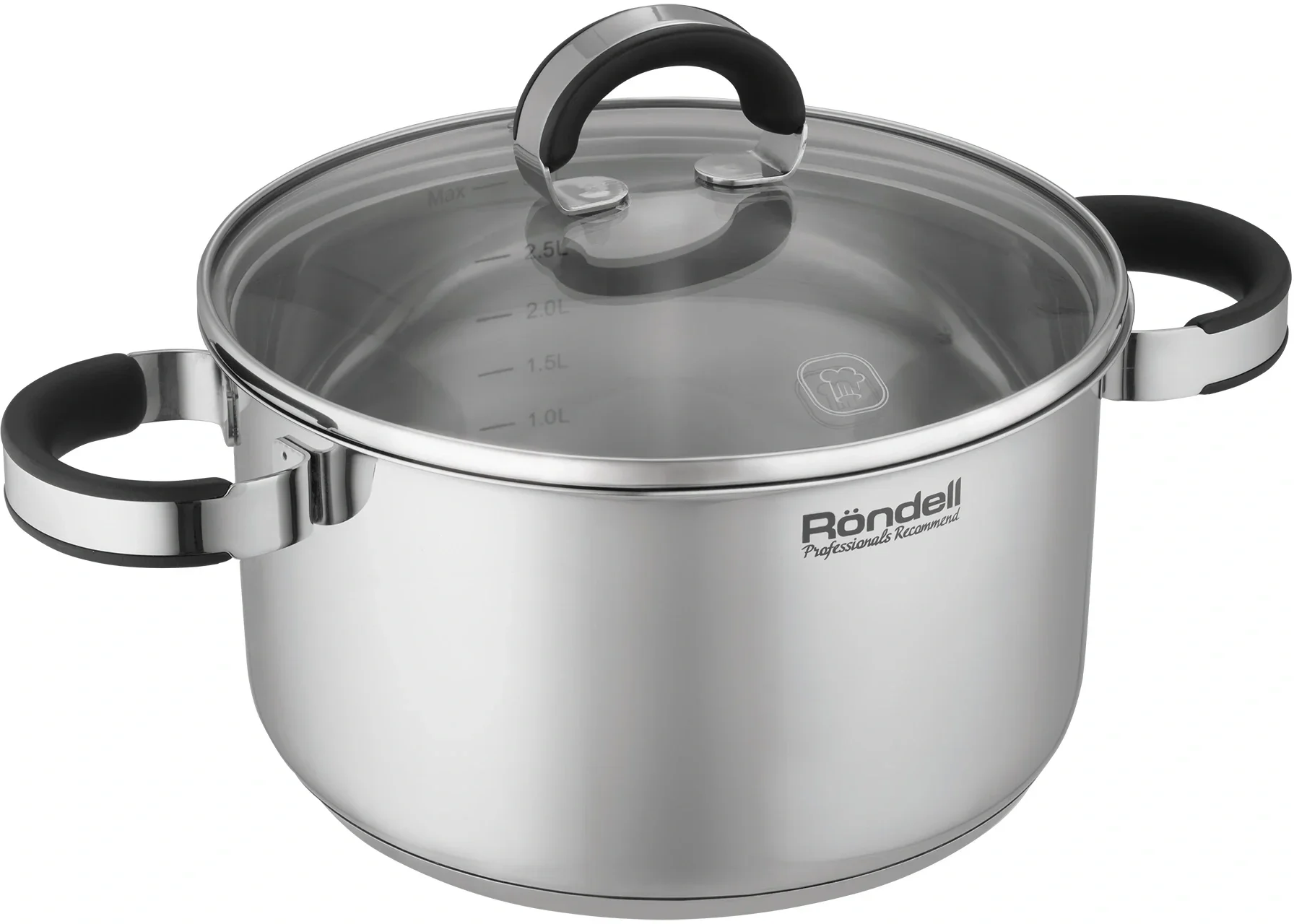 Кастрюля Rondell Brando RDS-1804 3.1л. d=20см (с крышкой) стальной