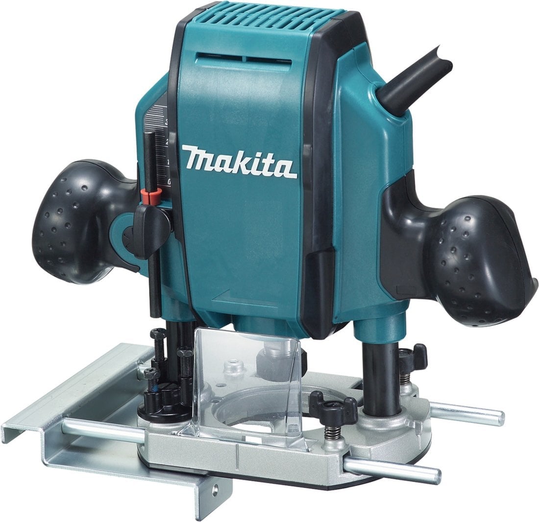 Makita <RP0900K> Вертикальный фрезер (900 Вт, 27000 об/мин, глубина 35 мм, цанга 8 мм, кейс)