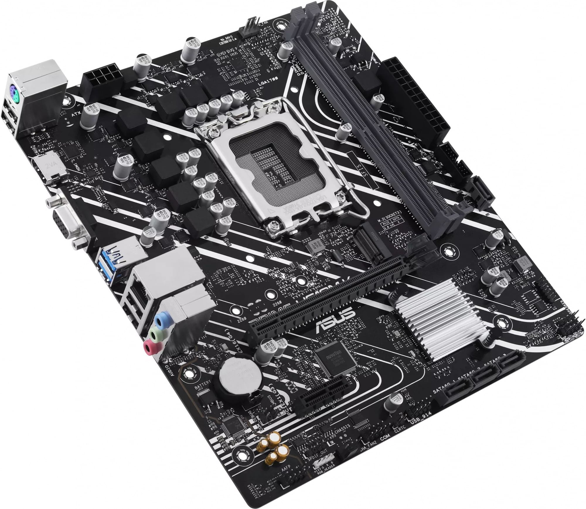 ASUS PRIME H610M-K (Socket 1700, mATX, 2xDDR5(96GB), VGA/HDMI 2.1, 1xPCIe 4.0x16/1xPCIe 3.0, 1xLAN, 4xSATA 6Gb/s, 1xM.2, 2xUSB 3.2, 4xUSB 2.0, 1xPS/2)