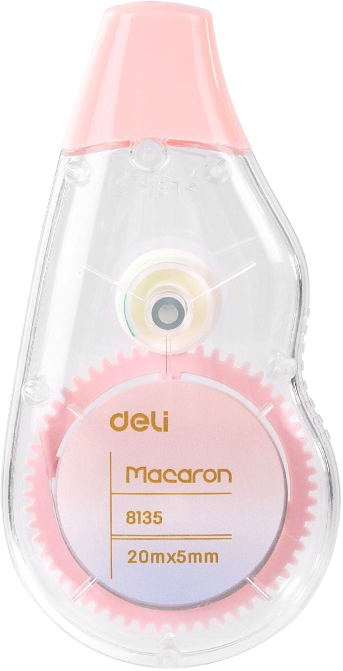 Лента корректирующая Deli E8135 20мх5мм, ассорти, корпус белый, блистер