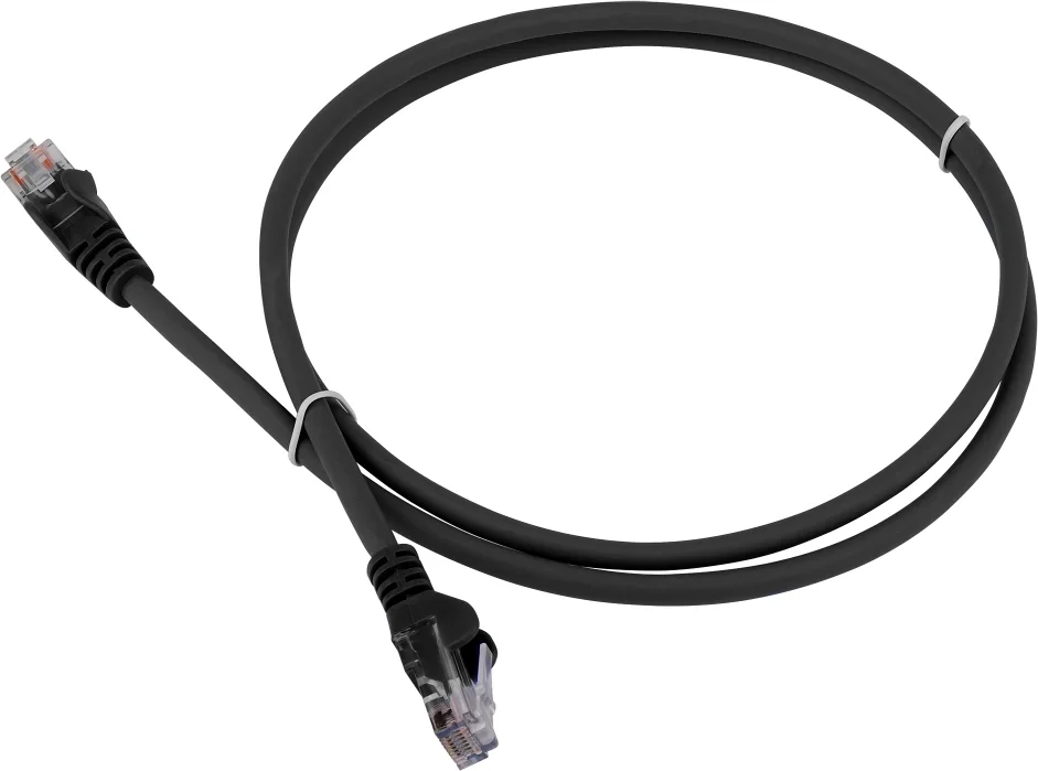 Патч-корд Lanmaster LAN-PC45/U5E-1.0-BK UTP RJ-45 вил.-вилка RJ-45 кат.5E 1м черный LSZH