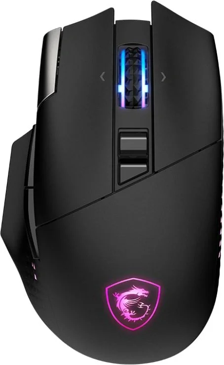 Мышь MSI - VERSA PRO W, Проводная/беспроводная, 10 метров, USB, Optical, 400 - 26000 dpi, 15 btns, gaming, цвет чёрный, S12-4301340-CLA
