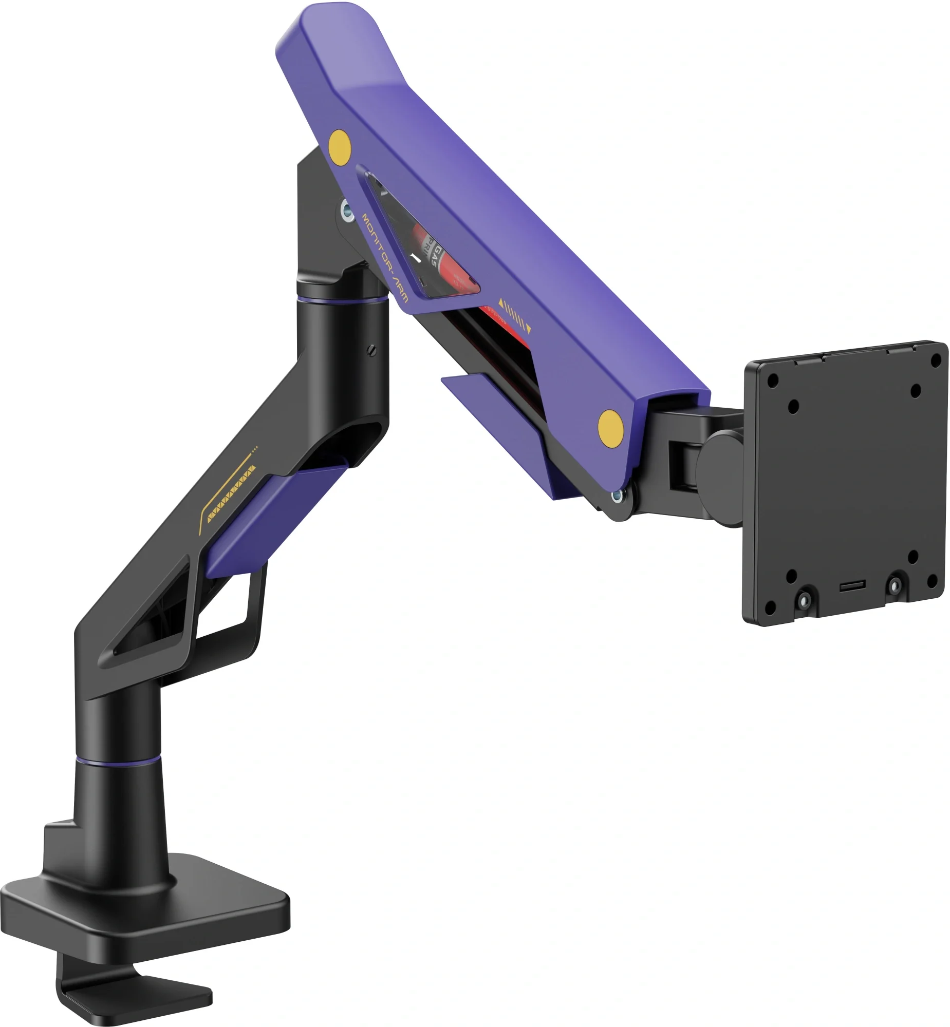 Кронштейн для мониторов Ultramounts UM741BP черный/фиолетовый 24"-57" макс.30кг крепление к столешнице поворот и наклон