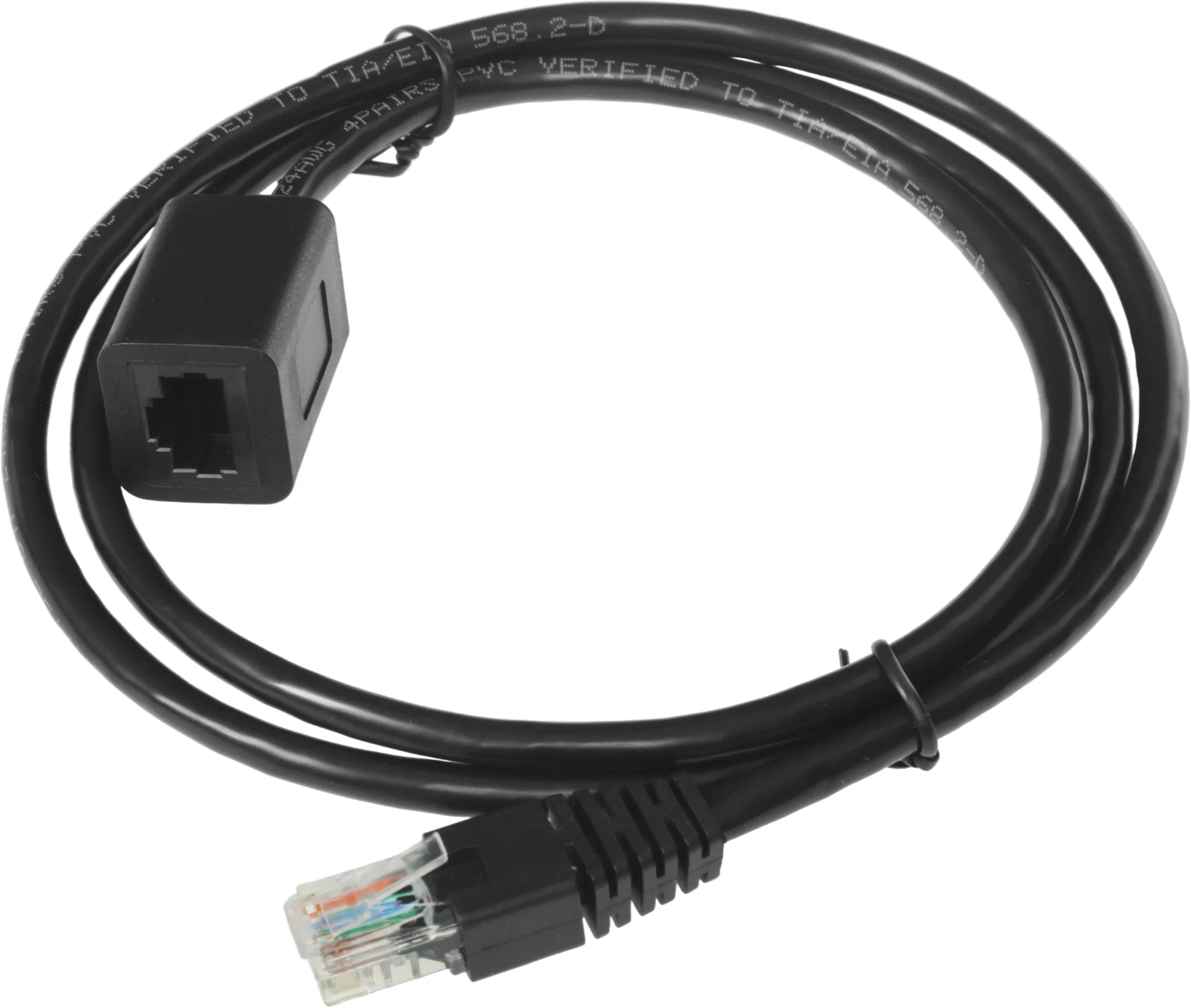 Патч-корд Buro BU-C5EXTND-1M-B UTP cat.5E solid 1м черный RJ-45 (m)-RJ-45 (f)