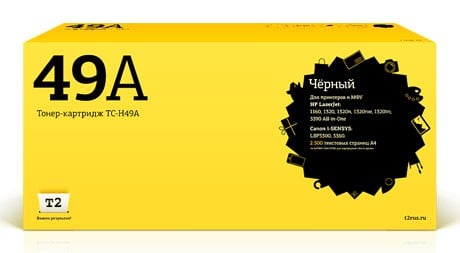 Картридж лазерный T2 TC-H53AU Q7553A/Q5949A черный (2500стр.) для HP LJ 1160/1320/1320n/1320nw/1320tn/3390 с чипом Canon LBP3300/LBP3360