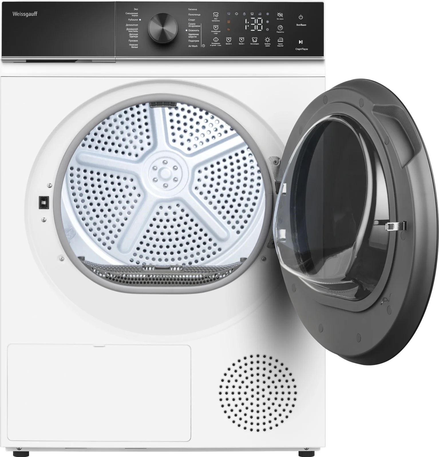 Сушильная машина Weissgauff WD 5910 Heat Pump кл.энер.:A++ макс.загр.:10кг белый (439032)