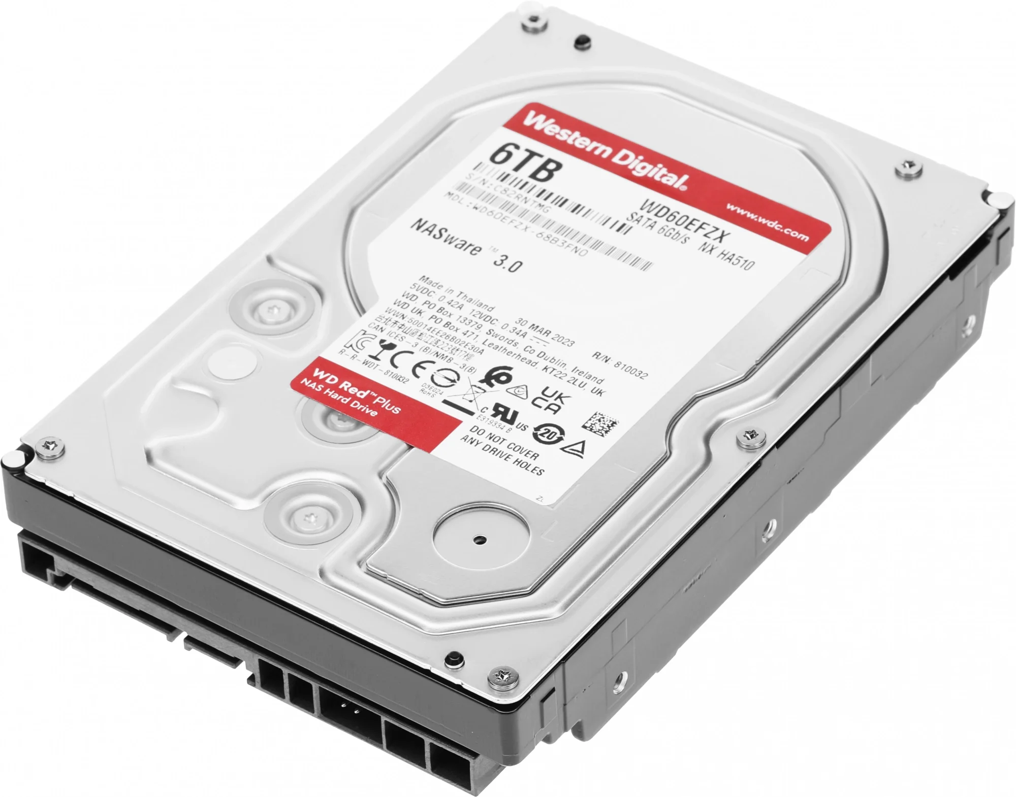 WD Жесткий диск  6000Gb WD 128Mb  SATA WD60EFZX Red Plus для систем NAS
