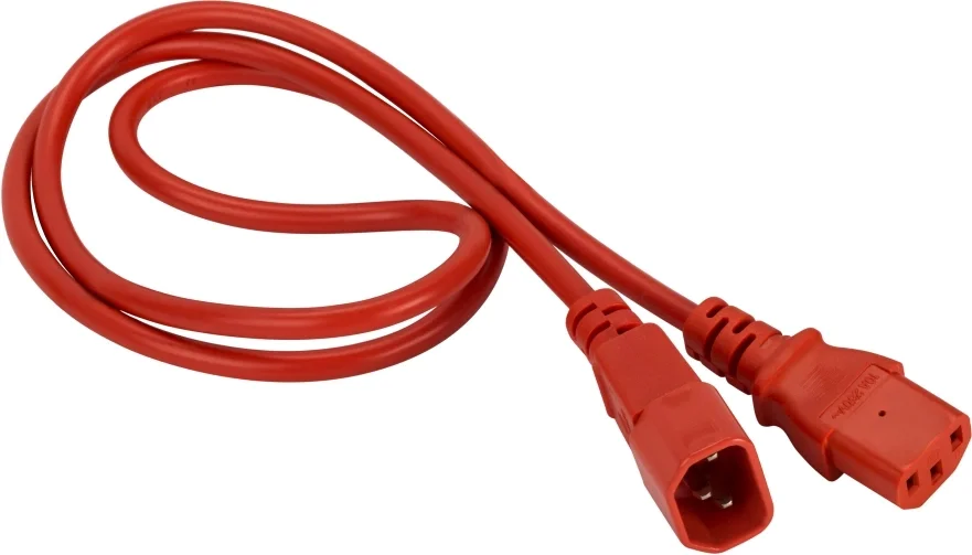 Шнур питания Lanmaster LAN-PP13/14-3.0-RD C13-С14 проводник.:3x0.75мм2 3м 220В 10А (упак.:1шт) красный