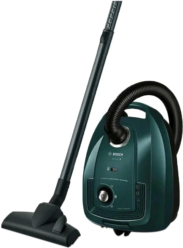 Пылесос Bosch BGL38WBU3H темно-зеленый, 1700 Вт, уборка сухая, пылесборник мешок 4 л