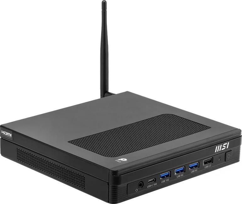 Мини-ПК MSI Pro DP10 A14MG-011BRU, Intel Core i5-14400/Отсутствует DDR5/Отсутствует SSD/Intel UHD Graphics/Без ОС, черный (936-B21011-011)