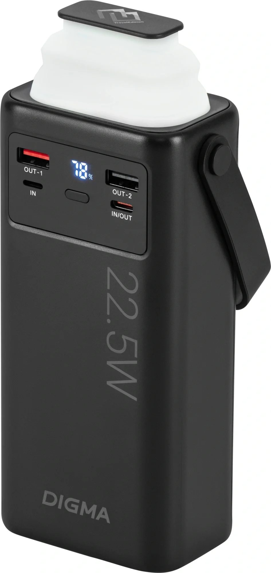 Портативный аккумулятор Digma DGPF30B 30000mAh QC3.0/PD3.0 22.5W 3A 4xUSB-A/2xUSB-C черный (DGPF30B22PBK)