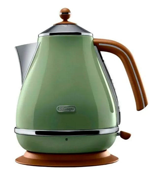 Чайник электрический Delonghi KBOV2001.GR 1.7л. 2000Вт зеленый корпус: металл/пластик