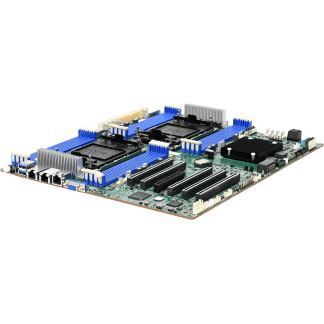 Серверная материнская плата AIC Vega MB, 2xLGA4677, Intel C741, 16xDDR5, 2xSATA, 2xM.2, 5xPCIe 5.0 x16, 1xVGA, 2x1Gb LAN, IPMI, 2xUSB-A 5Gbps, EATX