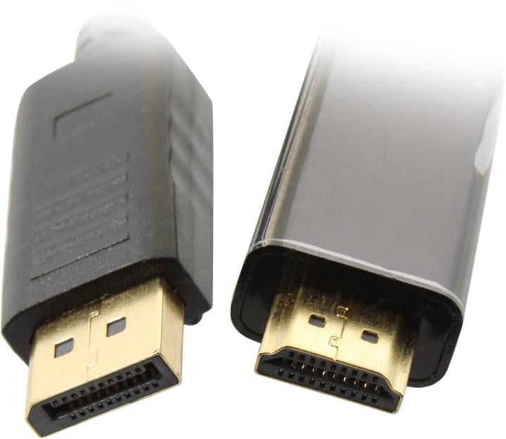 ExeGate <EX-CC-DP-HDMI-1.5> Кабель-переходник DisplayPort (M)  ->HDMI  (M)  1.5м <EX294709RUS>