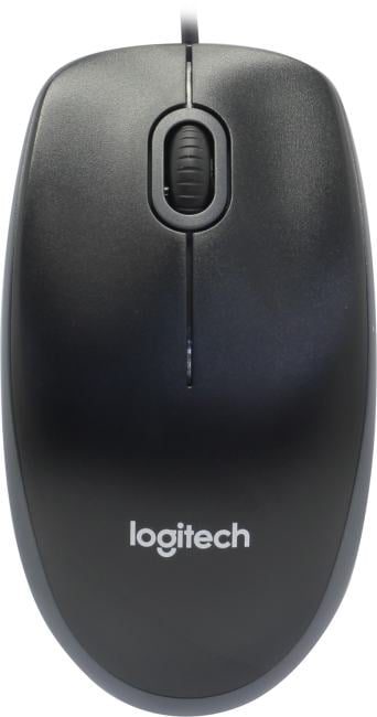 Logitech Optical Mouse B100 Black  <910-003357/910-005547/910-006605>  (OEM)  USB 3btn+Roll